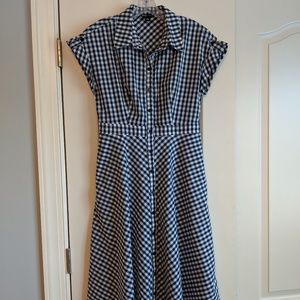 Women's Navy & White Dress